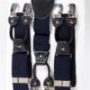 Unisex Navy Wide Retro Trouser Braces by Banned Apparel - Image 2