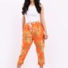 Floral Linen Trousers in Four Colours Made in Italy - Image 5