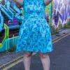 Cherry Blossom Blue Tea Dress in Cotton from Run and Fly - Image 5