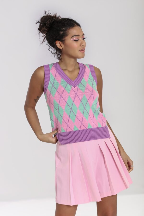 Rhombus Pink Vest by Popsoda