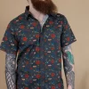 Retro Old School Tattoo Print Short Sleeve Shirt by Run and Fly - Image 4