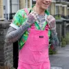 Pink Stretch Corduroy Dungarees by Run and Fly - Image 4