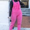 Pink Stretch Corduroy Dungarees by Run and Fly - Image 3