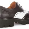 Millie Black White Leather Justin Reess Brogues - Image 4