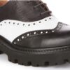 Millie Black White Leather Justin Reess Brogues - Image 3