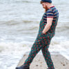 Fox Head Green Stretch Corduroy Dungarees by Run and Fly - Image 7