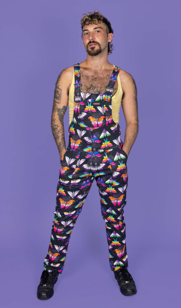 Pride Moths Unisex Dungarees in Cotton Stretch Twill by Run and Fly