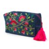 Wash Bag in Dusky Teal Velvet by POM - Image 3