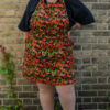 Red Panda Stretch Twill Pinafore by Run and Fly - Image 3