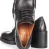 Paulina Heeled Brogue Shoes in Black Leather - Image 3