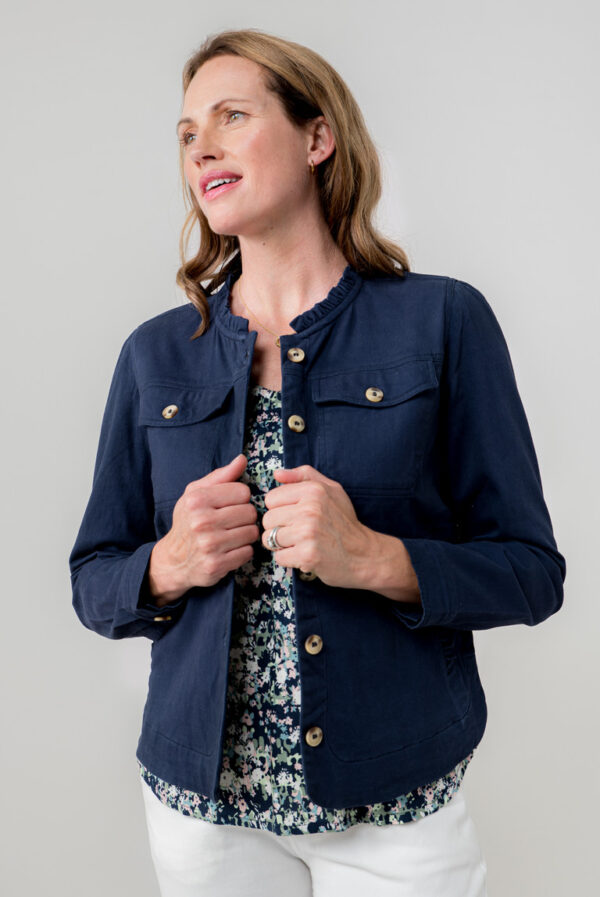 Seren Jacket Navy Twill by Lily & Me