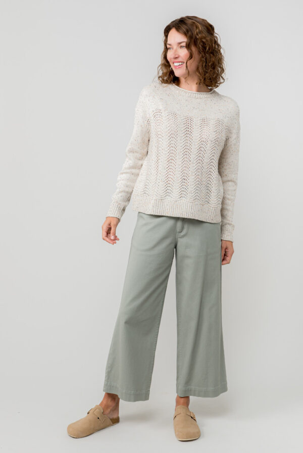 Isla Wide Leg Cropped Trouser by Lily &  Me