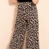 Delilah Leopard Wide Leg Cotton Trousers by Sarta MSH - Image 3